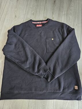 COLEMAN Men's Sherpa Lined Waffle Knit Sweatshirt Black Size XXL